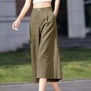 ZANZEA Women Straight Long Pants Korean High Waist Pantalons Casual Loose Wide Leg Cropped Trousers 2024 Summer Holiday Bottoms