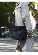 Casual Canvas Messenger Bag Versatile Flip Large Capacity Shoulder Book Bag For Student Adjustable Crossbody Bag For Men Women - M & M Global