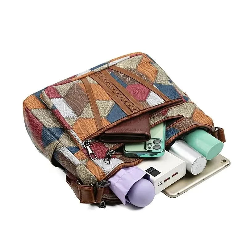 Women's Elegant Vintage Crossbody Bag Trendy HandBag Fashion Multi-pockets Shoulder Bag All-match Retro Crossbody Bag for Daily - M & M Global