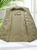 2025 Plus Size Vest Jacket for Men Summer New Sleeveless Jacket Waistcoat for Hiking Camping Fishing Wear Vests Big Pockets