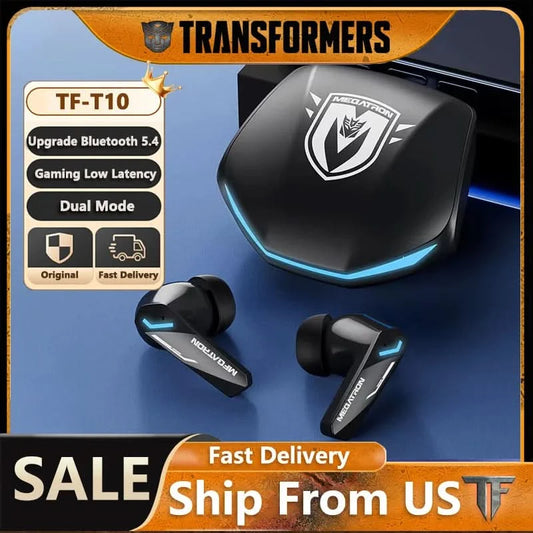 Ship From US Transformers Bluetooth Earphones Wireless Gaming Headset GM2 Pro Low Latency Earbuds HD Call with Mic 2025 New