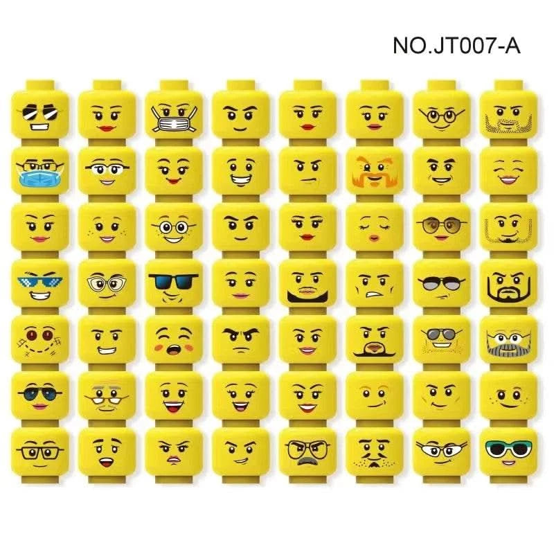 Buildings Blocks 3626 Figure Head Faces Creative Laugh Cry Cute Facial Expression Toy For High-Tech MOC Set - M & M Global