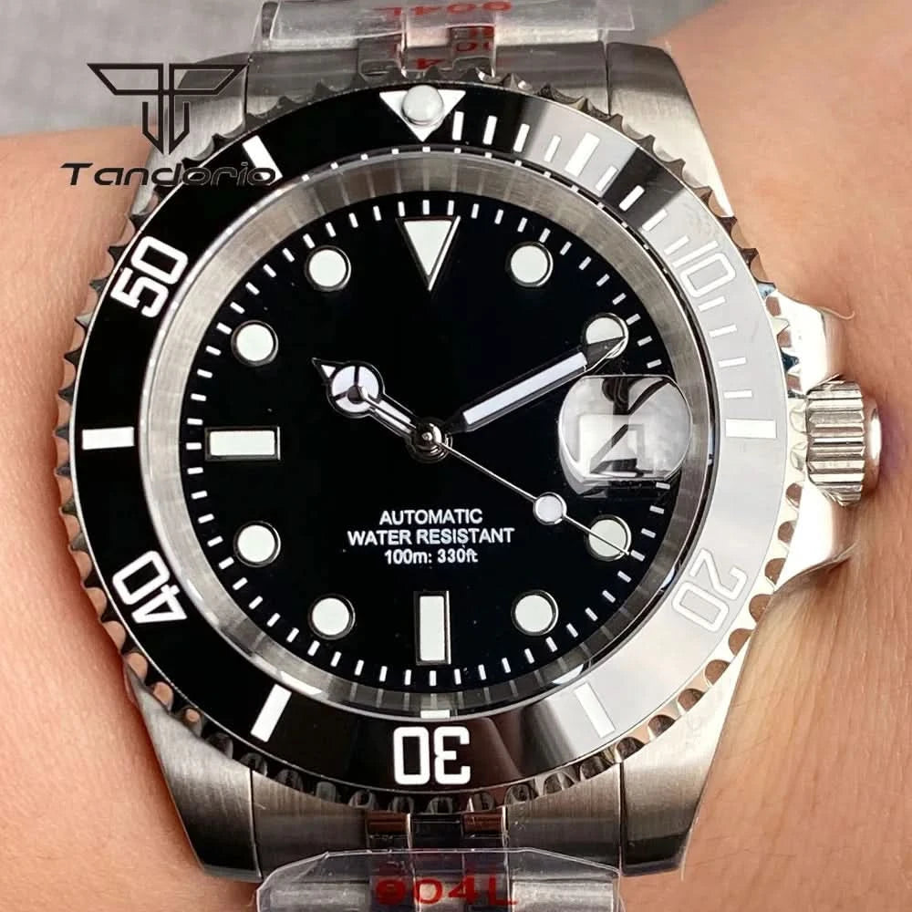 Tandorio NH35A Date Stainless Steel 40mm Dive Automatic Men Watch - Premium Quality - M & M Global