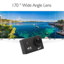 Action Camera 4K WiFi 2.0-inch Screen Waterproof 170D Underwater sports video cameras for motorcycle helmet Outdoor Sport Cam - M & M Global