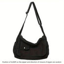 Casual Canvas Messenger Bag Versatile Flip Large Capacity Shoulder Book Bag For Student Adjustable Crossbody Bag For Men Women - M & M Global