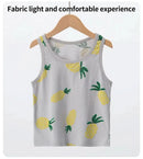 Summer CHILDREN'S Cotton Vest Set Cute Pineapple Boys and Girls Sports Casual Clothes - M & M Global