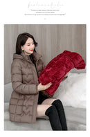 2024 New Winter Hooded Jacket Women Korean Parkas Loose Down Cotton Coats Overcoat Female Casual Thick Warm Windproof Outerwear