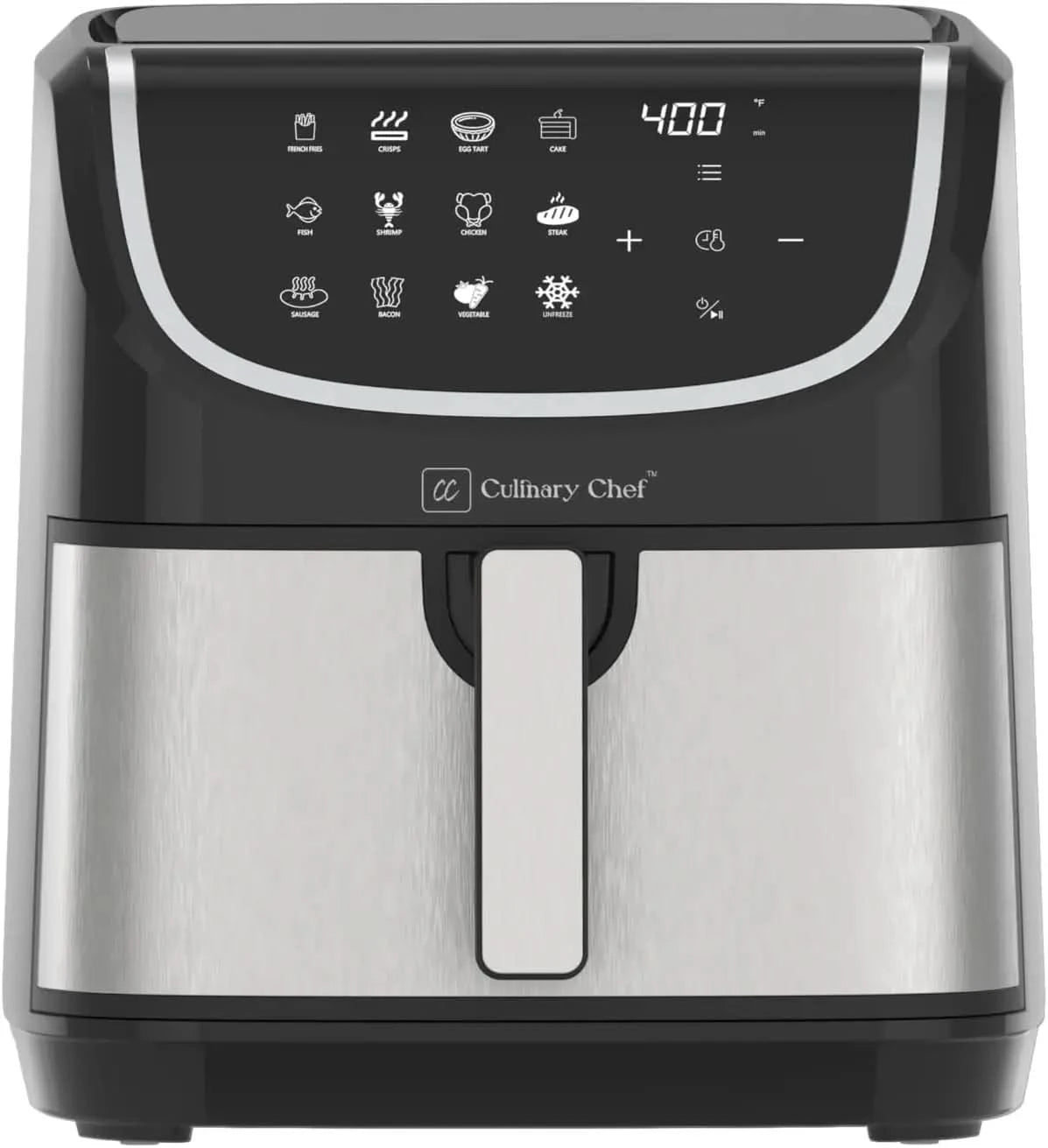 CAF601-BLACK 6L Easy-to-Use Digital Air Fryer, 8.2qt, Black - M & M Global