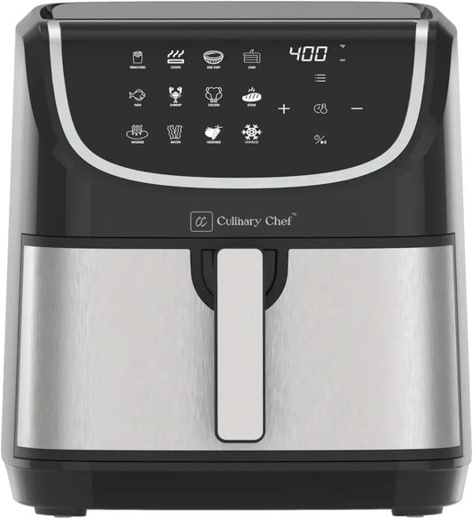 CAF601-BLACK 6L Easy-to-Use Digital Air Fryer, 8.2qt, Black - M & M Global