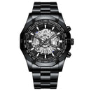 BINBOND Mens Quartz Watches Top Brand Luxury Stainless Steel Waterproof Hollow Out Blue Big Male Wristwatches Relogio Masculino - M & M Global