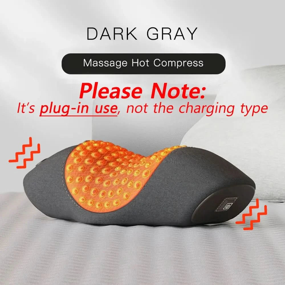 Electric Neck Massager Pillow Cervical Stretcher Heating Vibration Massage Back Traction Orthopedic Sleeping Pillows Support - M & M Global