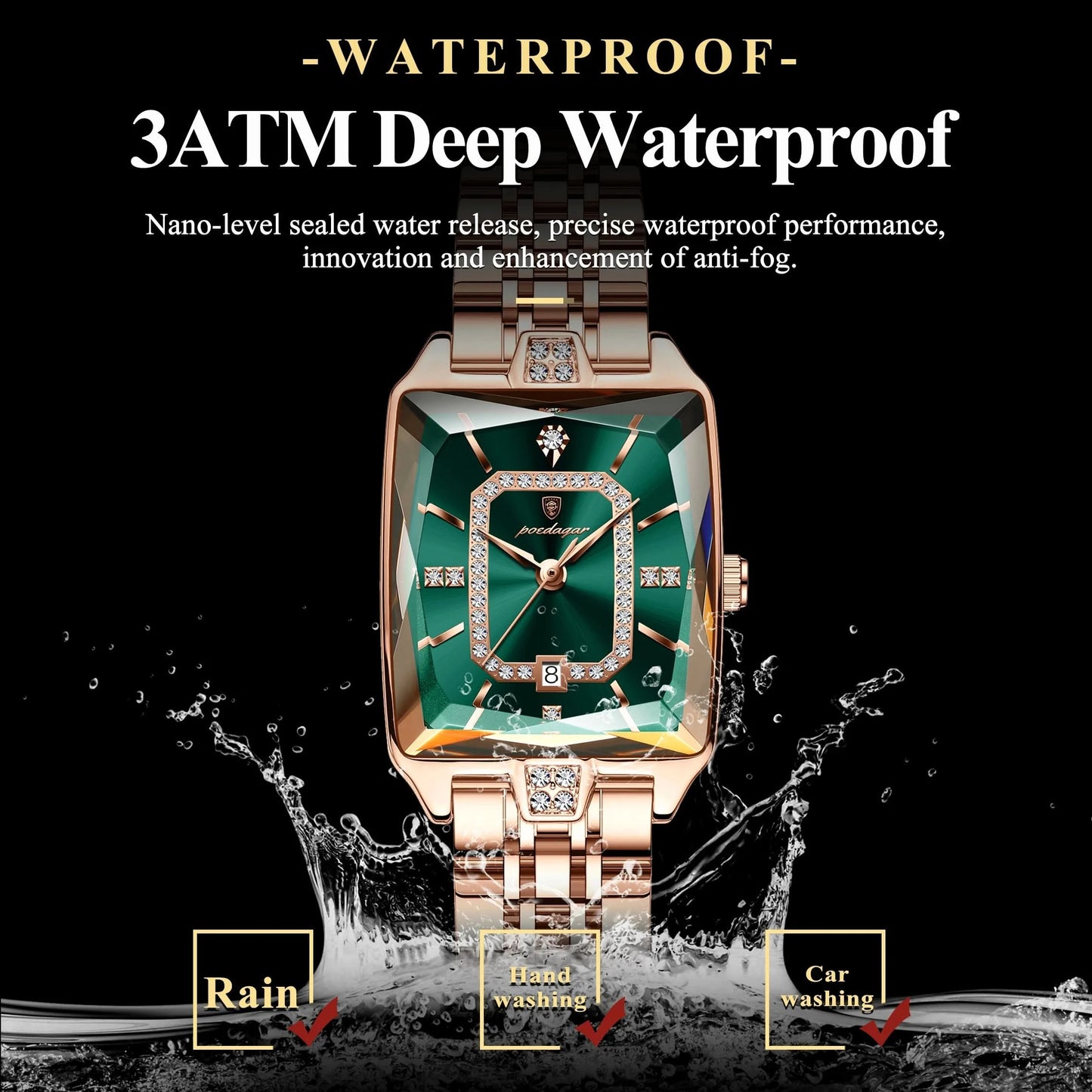 POEDAGAR Luxury Watch For Woman Waterproof Calendar High Quality Ladies Watch Stainless Steel Quartz Women's Watches Elegant+Box - M & M Global