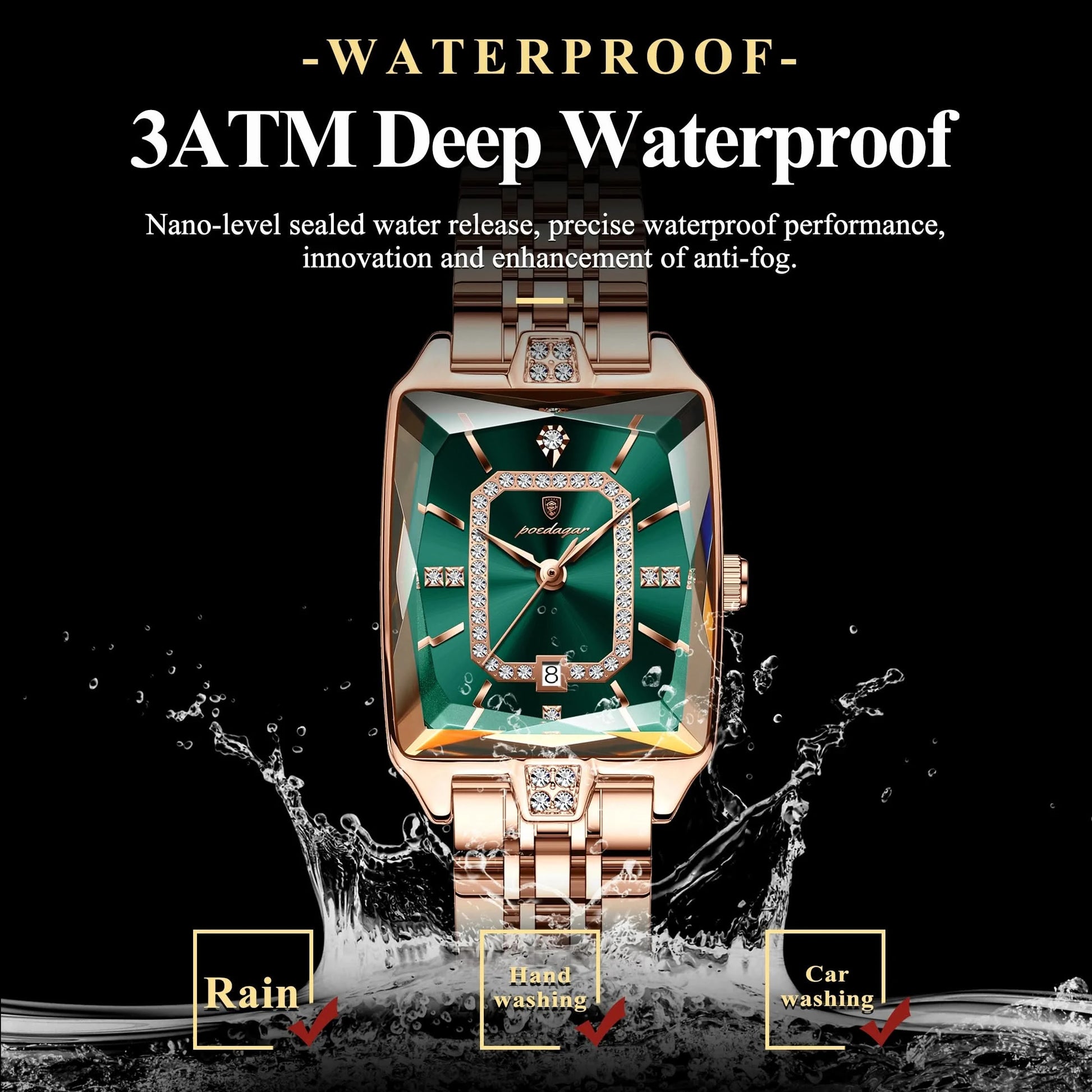 POEDAGAR Luxury Watch For Woman Waterproof Calendar High Quality Ladies Watch Stainless Steel Quartz Women's Watches Elegant+Box - M & M Global