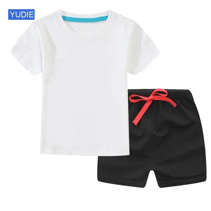 2025 Summer Baby Boy Clothes Set Cartoon Blazing Speed Cars Monster Machines Children Girl Short Sleeve T Shirt+Shorts 2PCS Suit - M & M Global