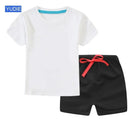 2025 Summer Baby Boy Clothes Set Cartoon Blazing Speed Cars Monster Machines Children Girl Short Sleeve T Shirt+Shorts 2PCS Suit - M & M Global