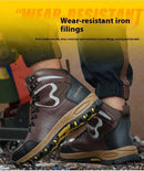 Widen Safety Boots Men Work Indestructible Shoes Climbing Boots Steel Toe Protective Boots Anti-smash Anti-puncture Safety Shoes