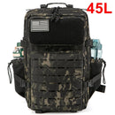 25L/45L Tactical Backpack for Men and Women Outdoor Survival Bug Out Bag Small School Rucksack Hking with Bottle Holder - M & M Global