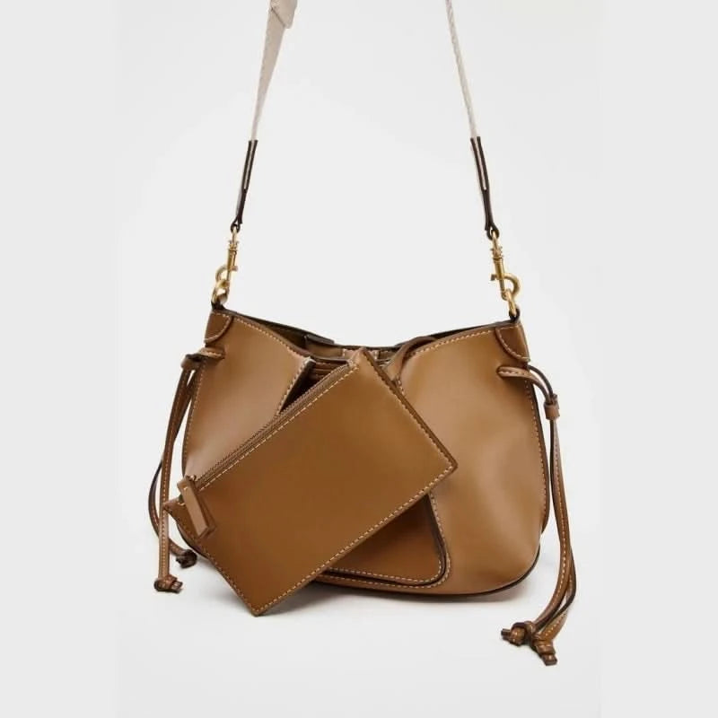 PLEATED MINI BAG, Women's Solid Color Simple Shoulder Bag, Fashionable Small Crossbody Purses, Luxury Design Handbag - M & M Global