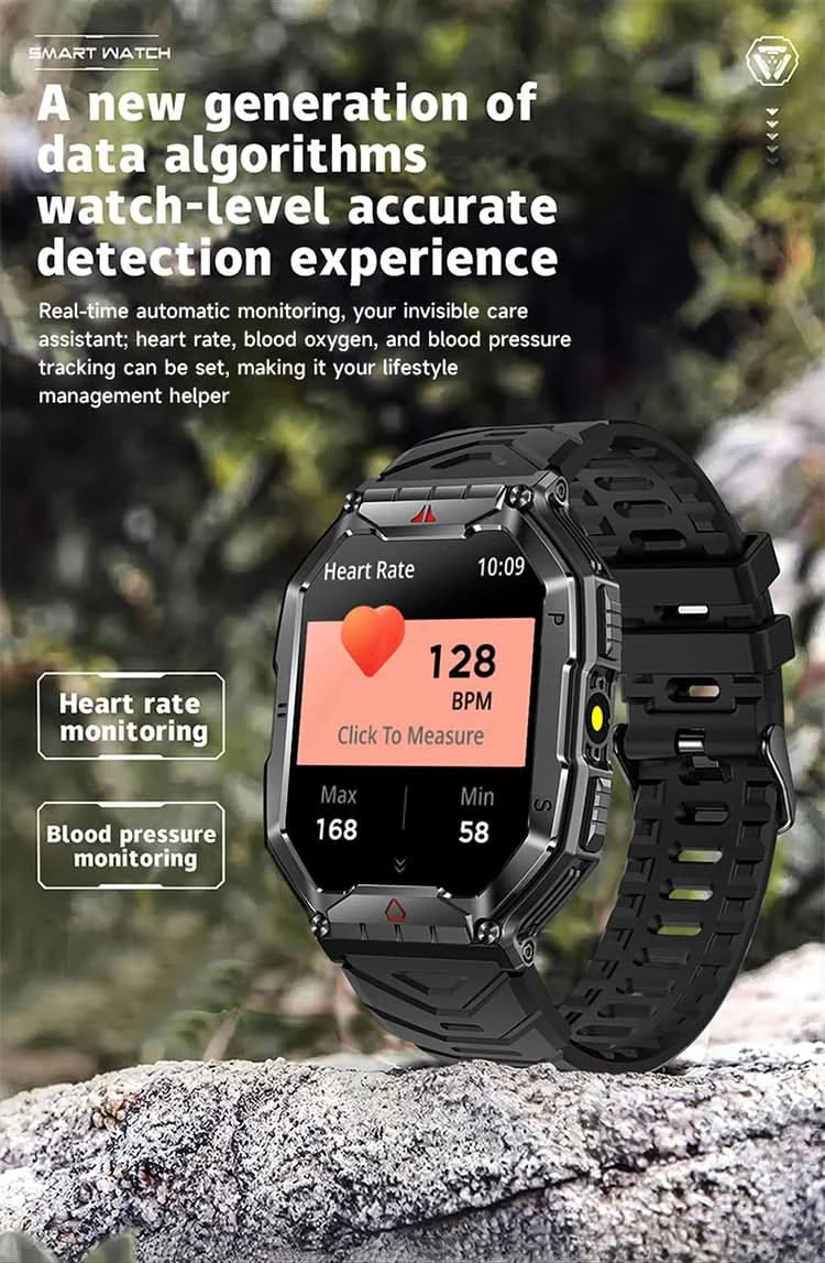 SKMEI Outdoor Sport Compass Smart Watches For Men Women 650Mah Battery 3ATM Waterproof Voice Assistant Bluetooth Call Smartｗatch - M & M Global