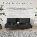 Authenticity guarantee.Futon Sofa Bed Modern Folding Futon Set Convertible Recliner Lounge for Living Room with 2 Cup Holder.HOM
