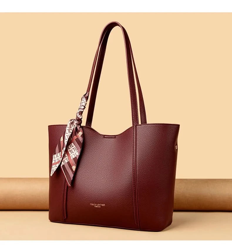 Genuine Brand Women Tote Bag High Quality Soft Leather Large Ladies Shoulder Crossbody Bag Luxury Female Shopping Handbag A Main - M & M Global