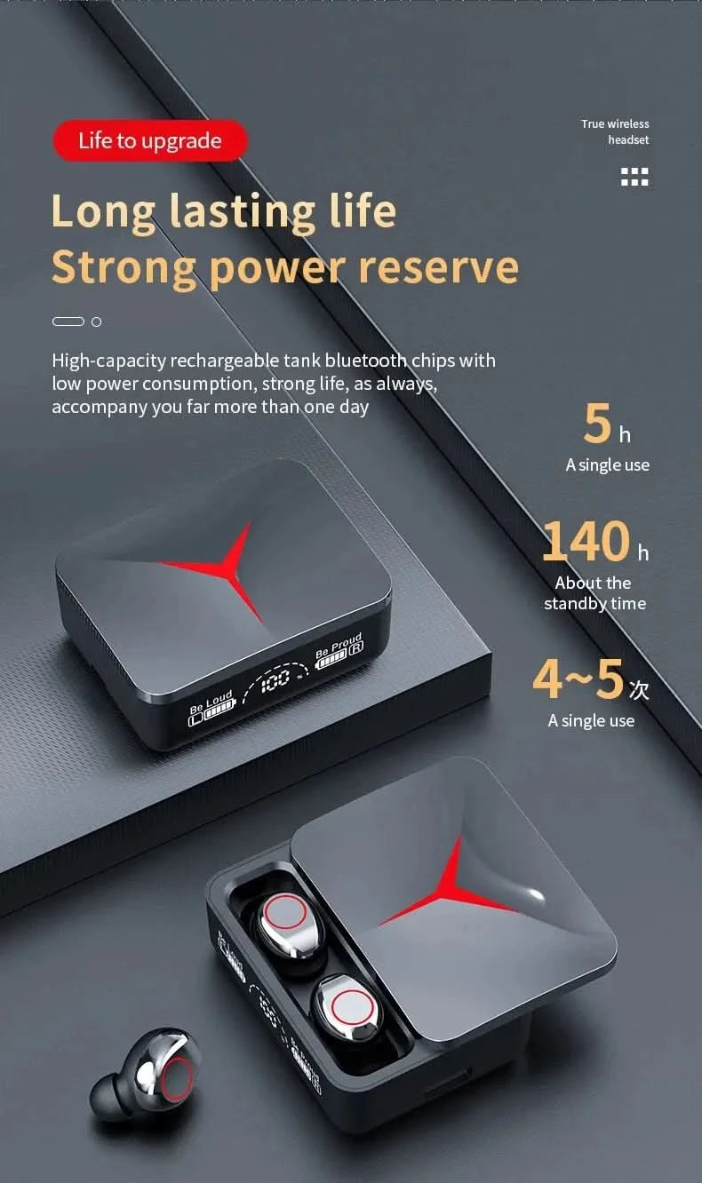 Original TWS M90 Wireless Headphones Sliding Cover Gaming Earphone Bluetooth 5.3 Sport Earbuds Music Headsets For Iphone Xiaomi - M & M Global