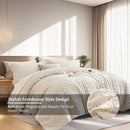 Tufted Comforter Set-7 Pieces in a Bag, Bedding Sets with Comforters,Flat Sheets, Fitted Sheet,2 Pillowcases & 2 PillowShams