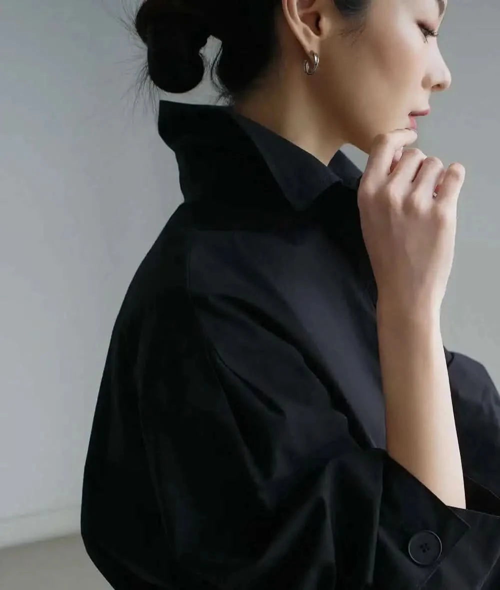 LANMREM Women's Clothing Long Dress Turn Down Collar With Button Pockets Loose Casual Dresses Female Streetwear Fashion 2C2019 - M & M Global