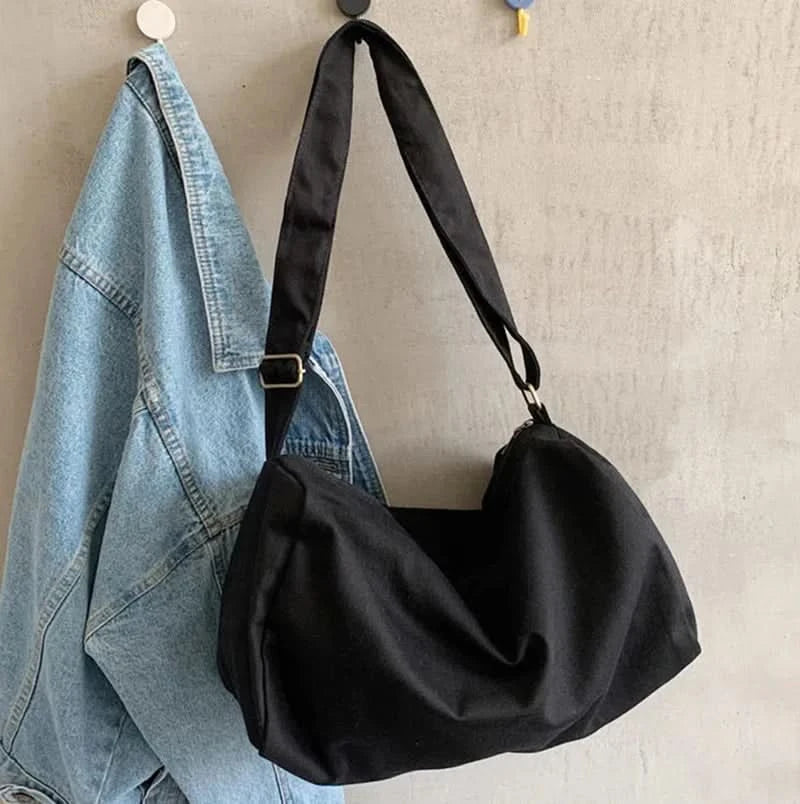 Women Shoulder Bag Large Canvas Crossbody Bags For Women Fashion Korean Female Student School Bag Chic Messenger Bag Handbags - M & M Global