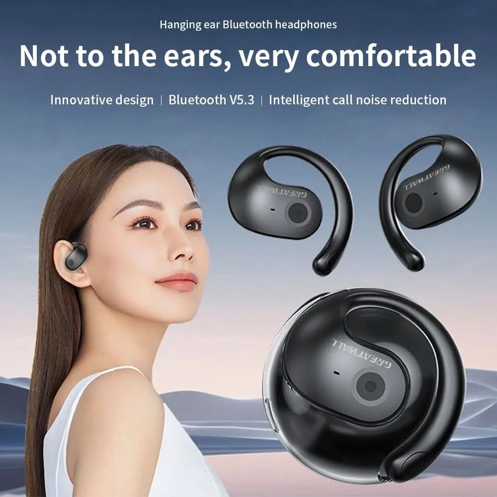 GREATWALL All-metal Zinc Alloy Body Headphones Trendy Design Wireless Headphones Music Game Sports Headphones Ultra-long Battery