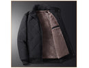 Winter Men Fleece Warm Padded Jacket Men Stand Collar Thermal Parkas Men Cotton Thicken Windbreaker Jacket Men Clothing