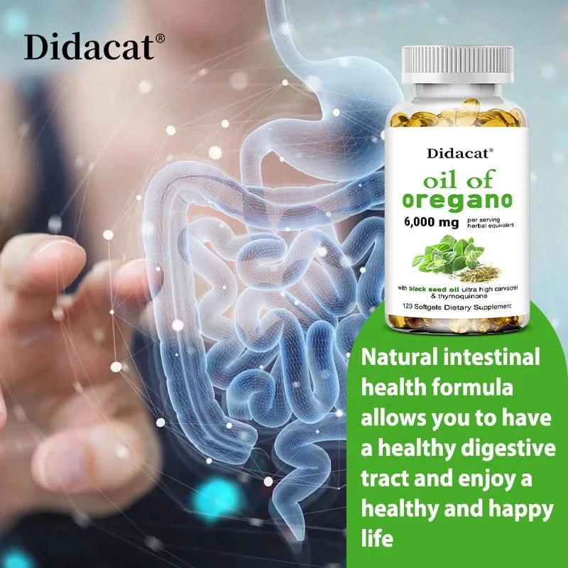 Oregano oil softgels for intestinal health, antioxidant, digestive health, immune support - M & M Global