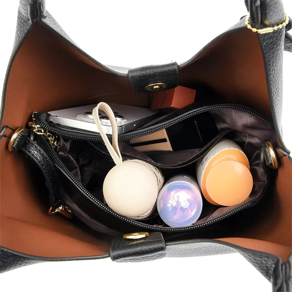 Soft Leather Handbags for Women Vintage Shoulder Bag Luxury Designer Ladies Large Capacity Bags Sac A Main - M & M Global