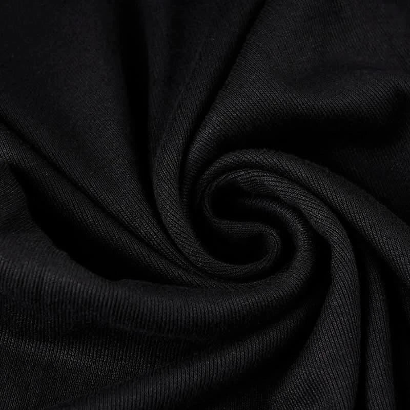 IAMSURE Elegant Fashion Dark Ruffles Split Long Dress Gothic Slash Neck Long Sleeve Maxi Dresses For Women 2023 Holiday Beach - M & M Global