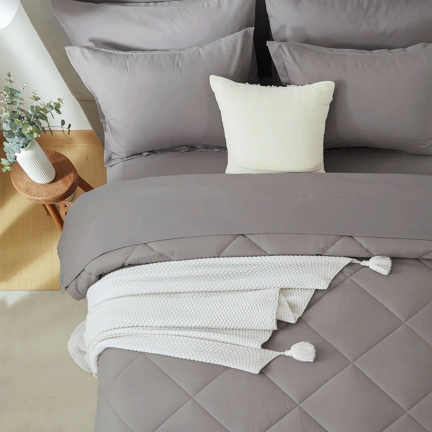 5/7-Piece Comforter Set – Bed in a Bag Bedding Set with Comforter, Sheets, Pillowcases & Pillow Shams – Soft All-Season Bed Set