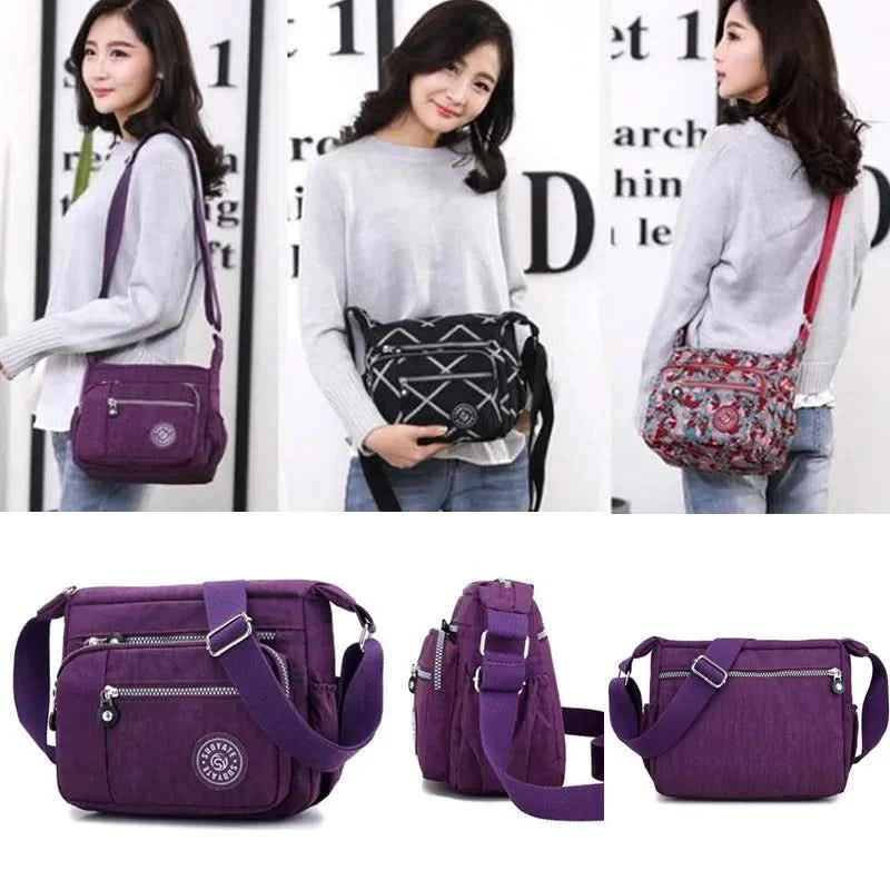 Large Capacity Nylon Crossbody Shoulder Bag for Home Use Middle-Aged And Elderly Women Casual Multi-Socket Slanting Bag - M & M Global