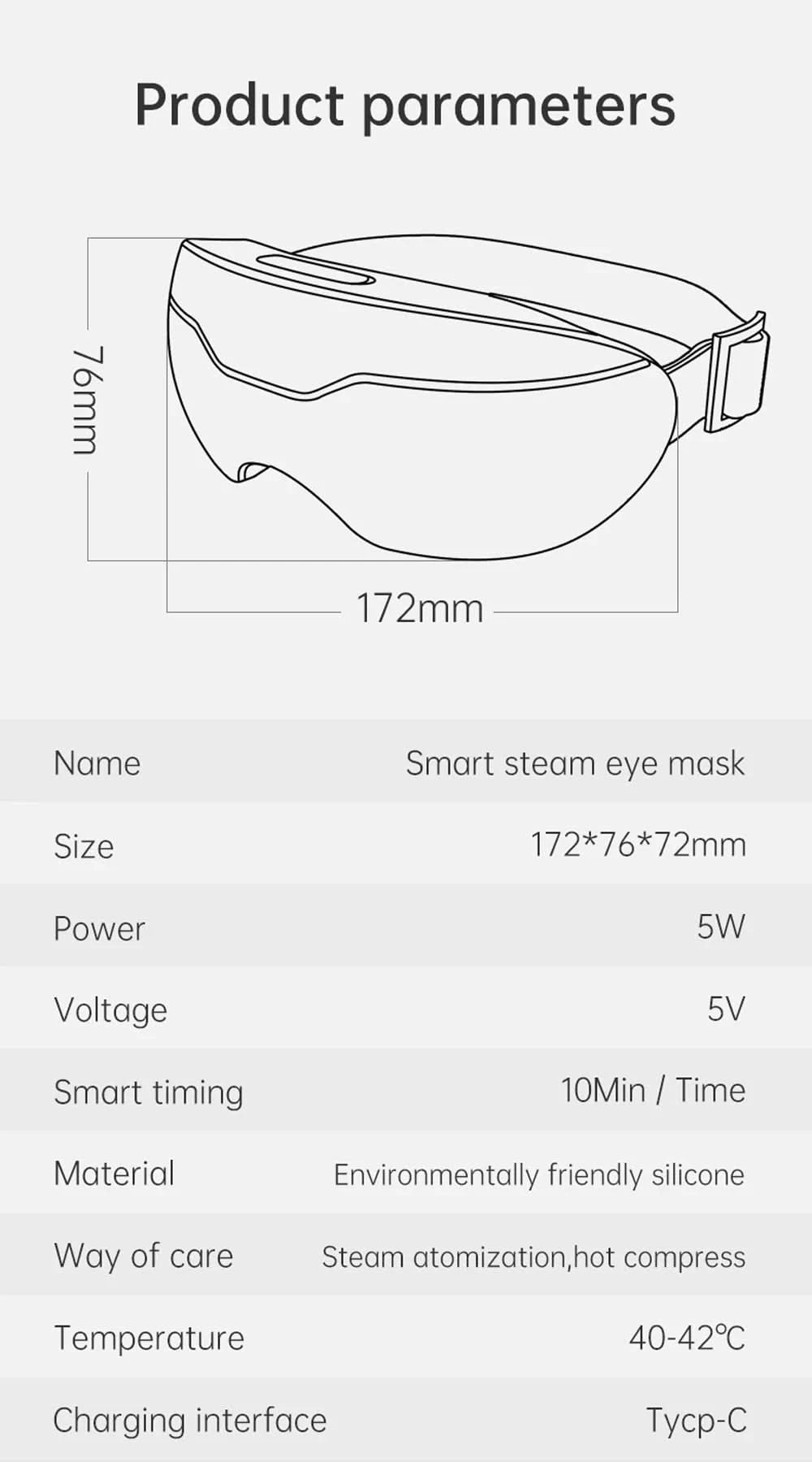 Electric Nano Steam Eye Massager Atomizing Eye Acupressure Massage Relieve Fatigue Dark Circles Improve Sleep Eye Care Machine - M & M Global