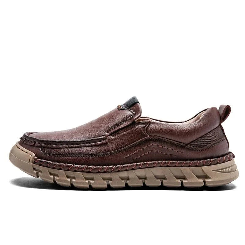 2024 Retro Loafer Genuine Split Leather Classic Shoes Sewing Comfortable Men Casual Slip-on Club Party Shoe Spring Summer - M & M Global