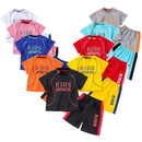Children Summer Short Sleeve Football Basketball Suit Clothing Set Boy Girl Jersey Quick Drying Breathable Kids Sports Wear - M & M Global