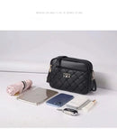 2025 Women's One Shoulder Small Square Handbag New Cross Border Foreign Trade Lingge PU Crossbody Versatile Small Messenger Bag - M & M Global