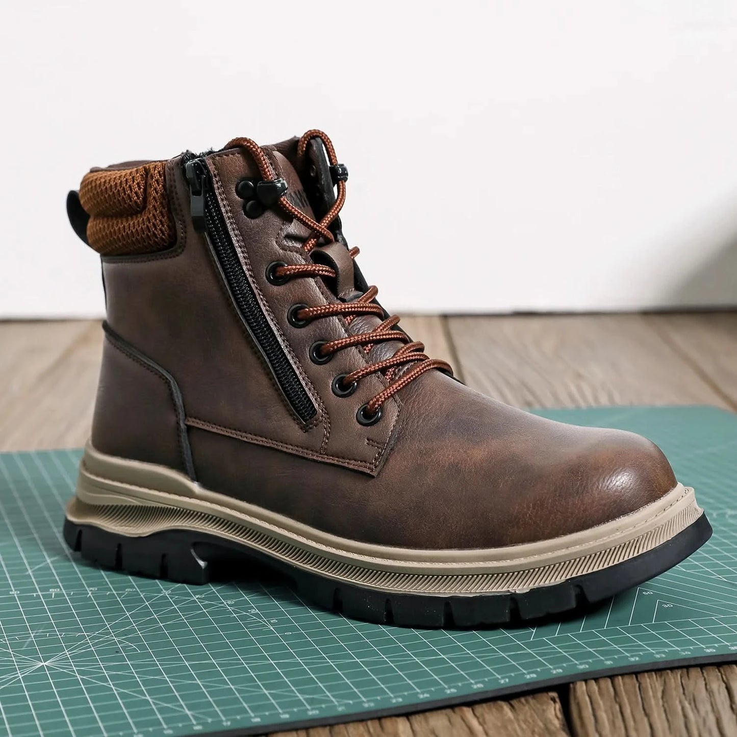 Waterproof Safety Boots Men Indestructible Steel Toe Work Boots Anti-smash Stab-resistant Safety Shoes Biker Botas Para Hombre