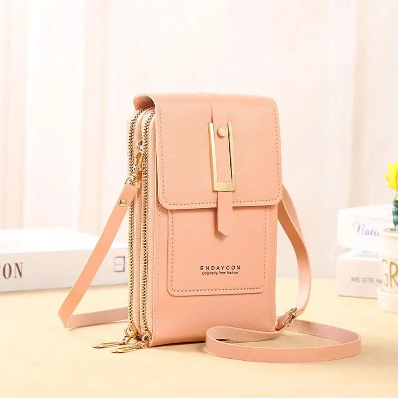 Touch Screen Cell Phone Messenger Bags Women Purse and Handbag Mini Shoulder Bag Pink Small Hand Bag Crossbody for Women  bolsos - M & M Global