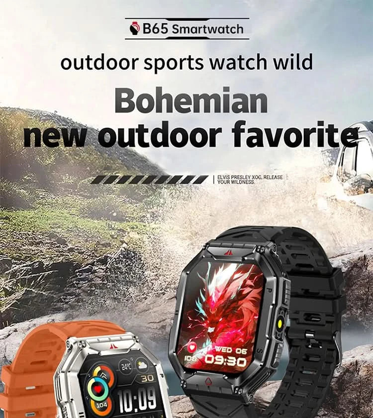 SKMEI Outdoor Sport Compass Smart Watches For Men Women 650Mah Battery 3ATM Waterproof Voice Assistant Bluetooth Call Smartｗatch - M & M Global