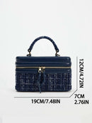 Women's bag 2024 autumn and winter new small square bag with hard single shoulder cross-body portable fashion box bag women - M & M Global