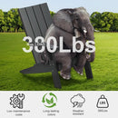 Adirondack Chair. Outdoor. Weather Resistant. Black. Oversized. HDPE. For Patio, Lawn, Garden, Camping. Easy Installation.
