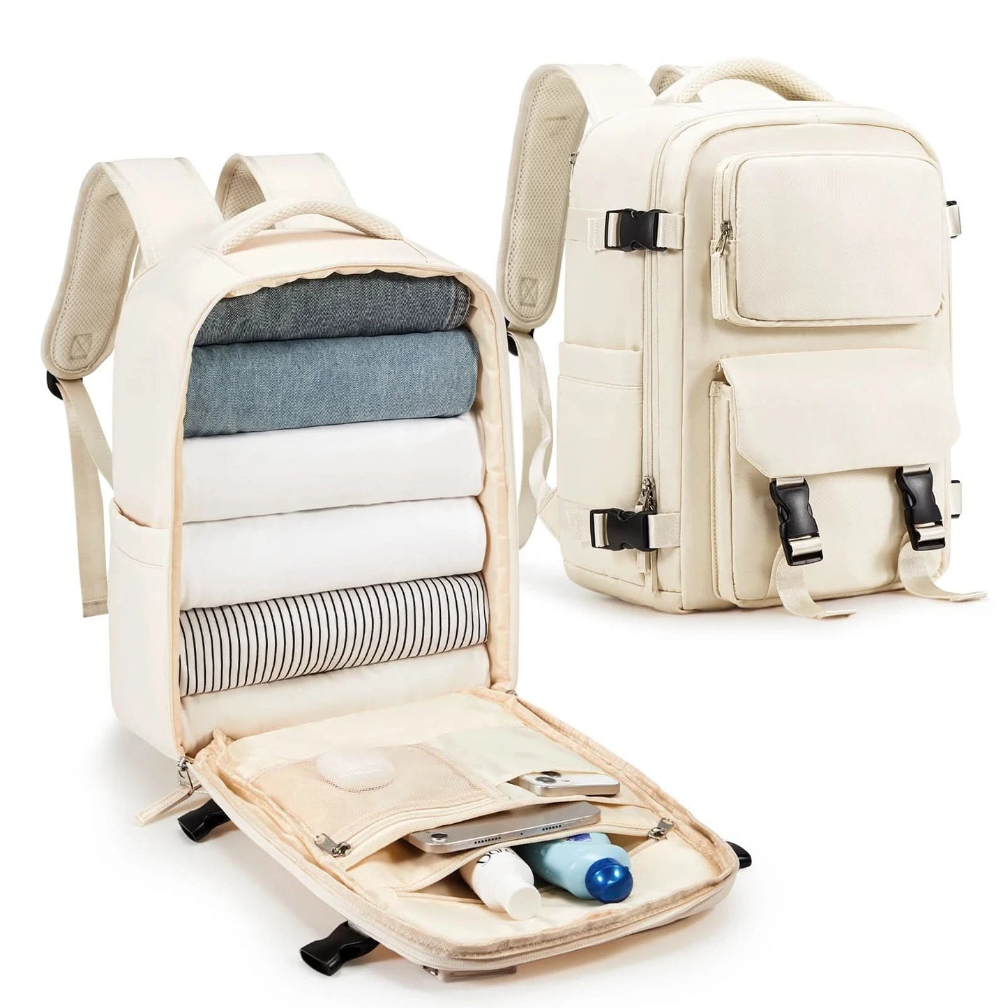 Travel Bakcpack for Women Reinforced Waterproof Notebook Backpack 45x36x20 Men Casual School Bakcpack Flight Cabin Bag 40x20x25 - M & M Global