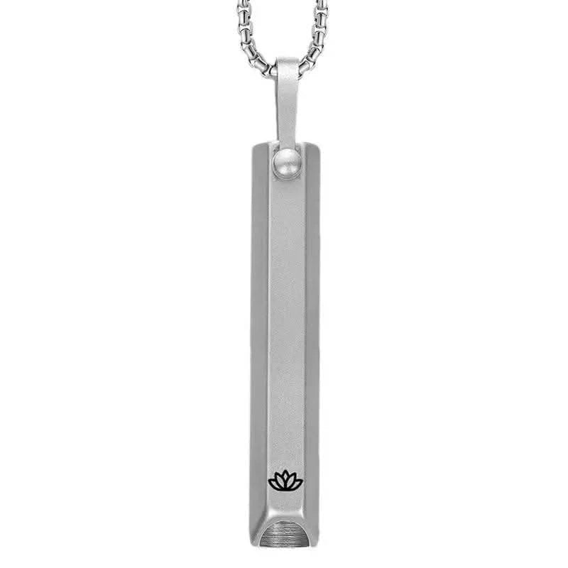 Breathe Necklace Whistle Meditation Necklace Mindful Breathing Necklace Calming Necklace Anxious Necklaces For Women Men - M & M Global