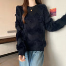 Solid Color Pullover Sweater Women's Autumn and Winter Fashion Long-sleeved Bottoming  Top