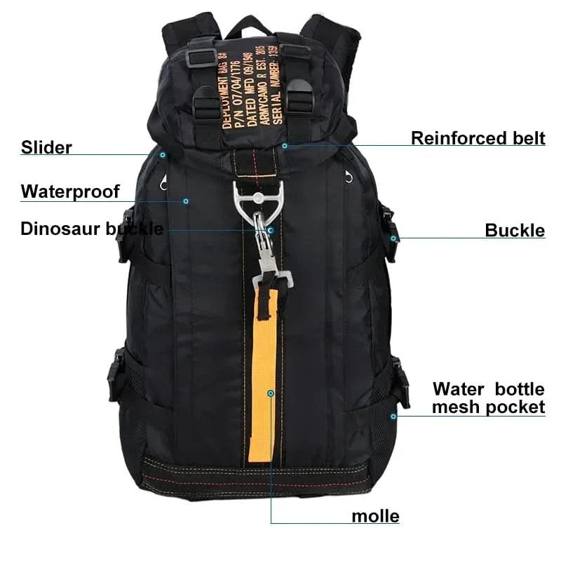 Military Tactical Backpack Army Rucksack Camping Hiking Climbing Gear Bushcraft Travel Bags Durable Sports Backpacks - M & M Global