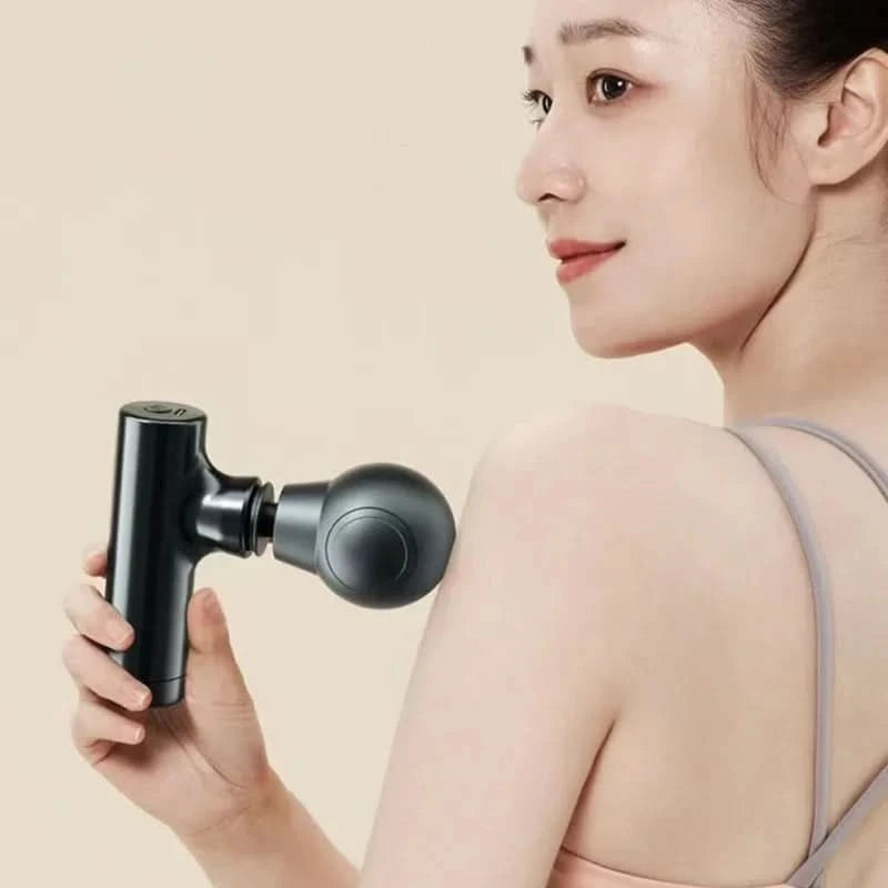 Mini Massage Massage LCD Screen 6 Heads Gun Muscle Massager Portable Electric Fascia Gun for Neck Foot Body Fascia Gun - M & M Global